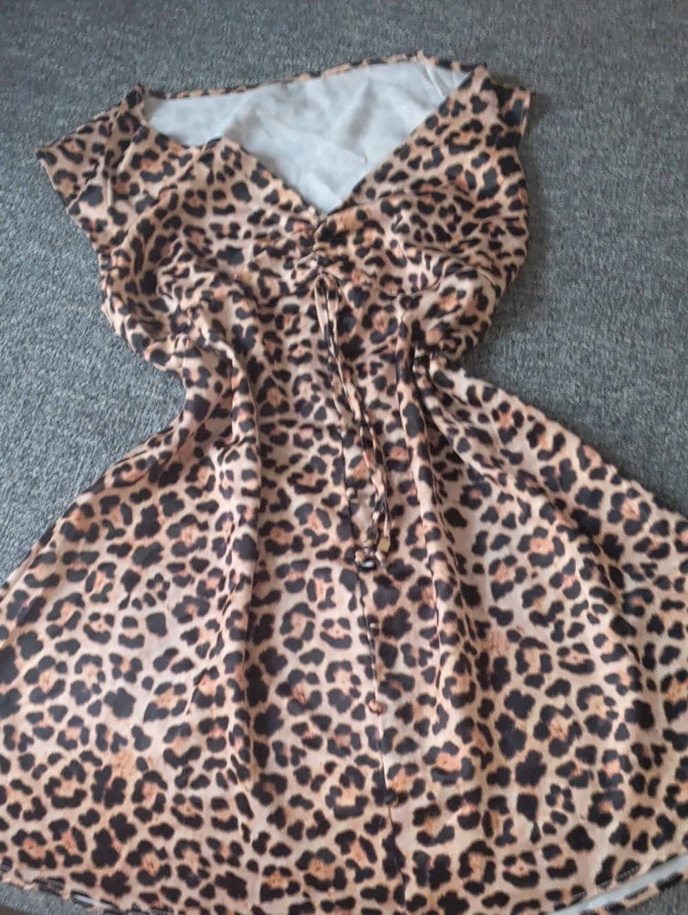 Missguided+ Leopard Print Casual Dress in Tan and Black